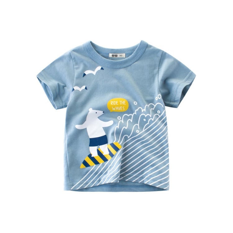 Boys' Summer Cotton Short-Sleeved T-Shirt
