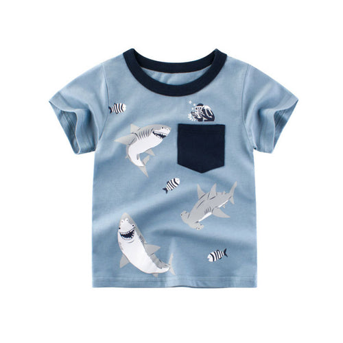 Boys' Summer Cotton Short-Sleeved T-Shirt