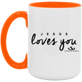 JESUS LOVES YOU 15oz. Accent Mug