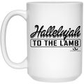 Hallelujah TO THE LAMB 15 oz. White Mug