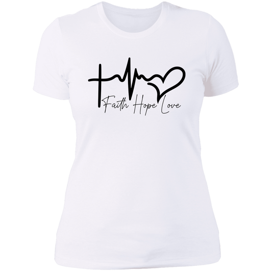 Faith hope love Ladies' Boyfriend T-Shirt