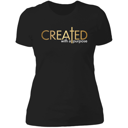 Created with a purposeLadies' Boyfriend T-Shirt