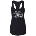I HAVE DECIDED TO FOLLOW JESUS  Ladies Ideal Racerback Tank