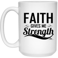 Faith over FEAR 15 oz. White Mug