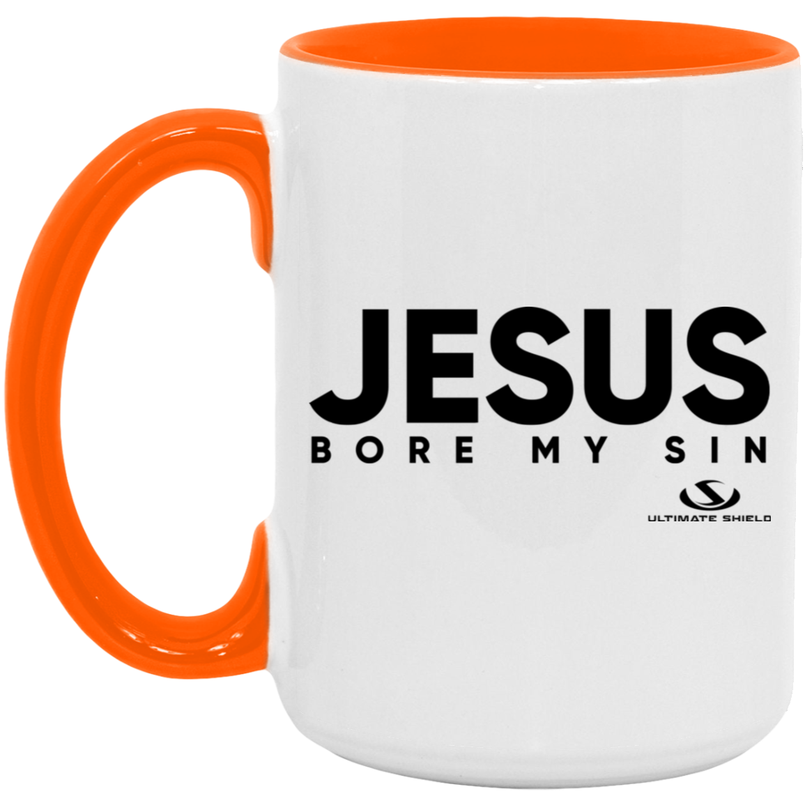 JESUS BORE MY SIN 15oz. Accent Mug