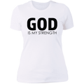 God is my strength Ladies' Boyfriend T-Shirt