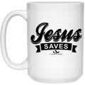 Jesus SAVES 15 oz. White Mug