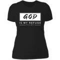 God is my refuge Ladies' Boyfriend T-Shirt