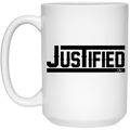 JUSTIFIED 15 oz. White Mug