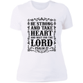 Be strong and take heart and wait for the Lord Ladies' Boyfriend T-Shirt